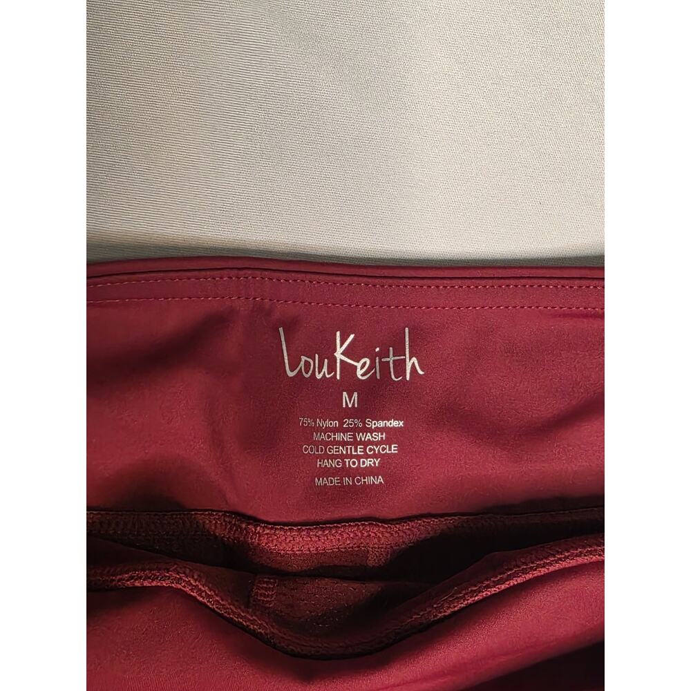 LouKeith Skort Womens Size M Burgundy Athletic Tennis Skirt Built In Shorts NWT - Picture 4 of 6